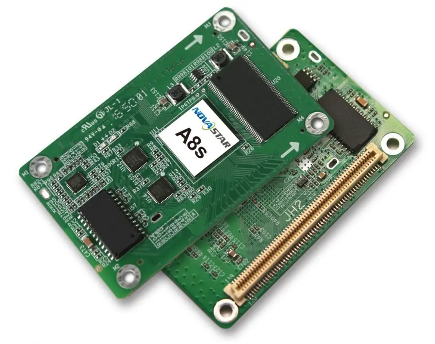 Novastar A8s receiving card, two boards stacked